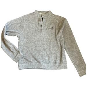 EUC Pullover Mock Neck Ribbed Henley Sweater Pebble Beach Spyglass Golf Sz Large